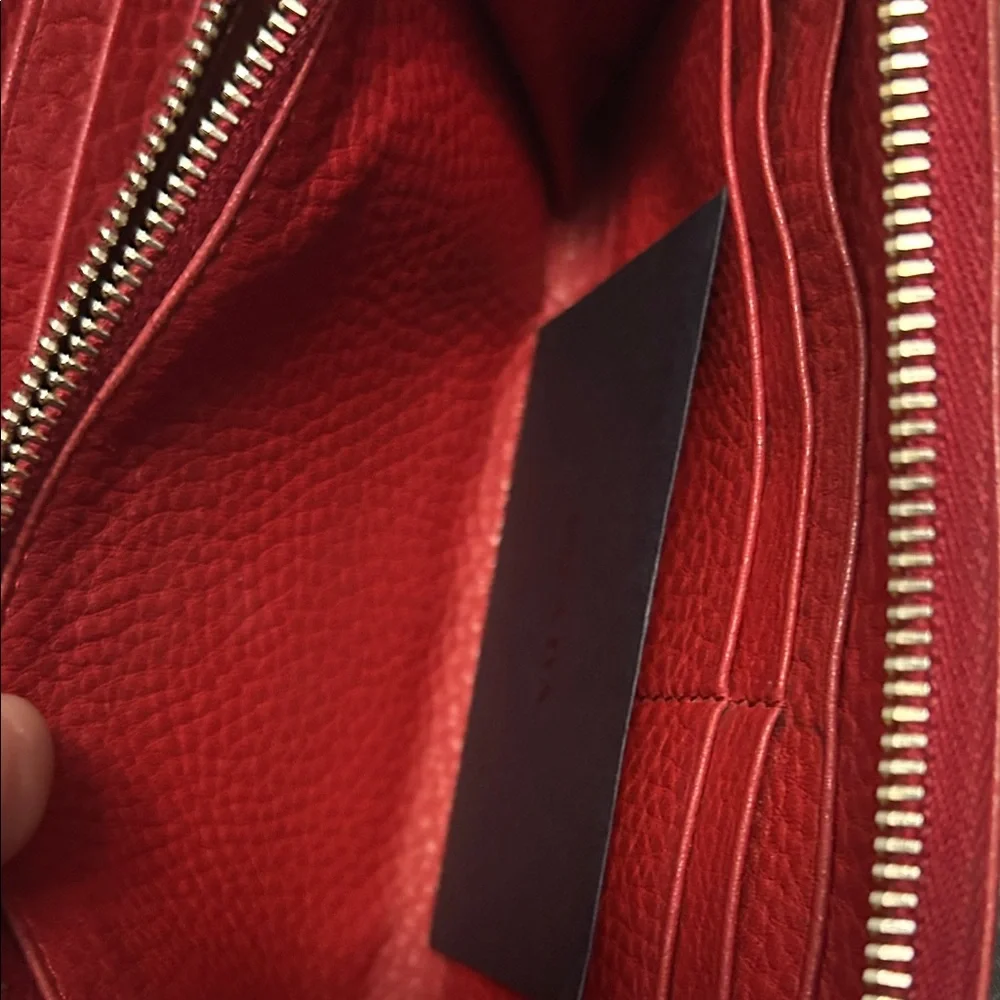 Prada |Red Saffiano Leather Zip-Around Long Wallet | EUC - Picture 7 of 8